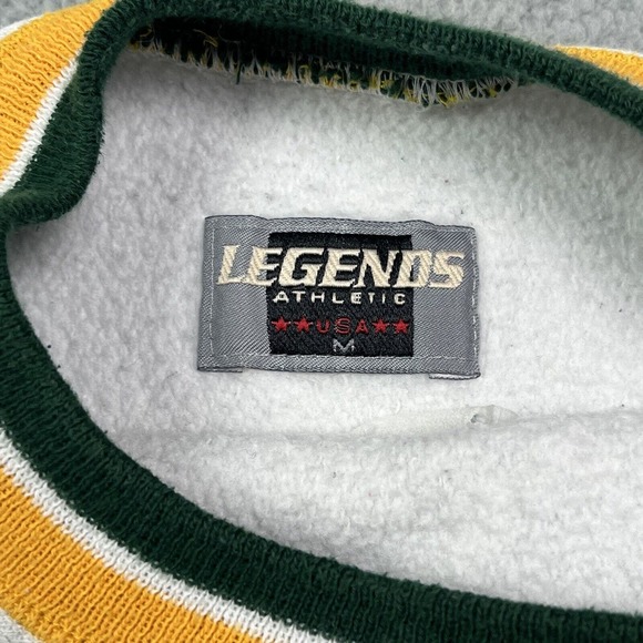 Vintage Green Bay Packers Crewneck Big Spell out NFL Sweater Brett Favre Legends - Picture 5 of 9